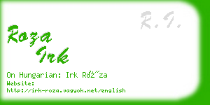 roza irk business card